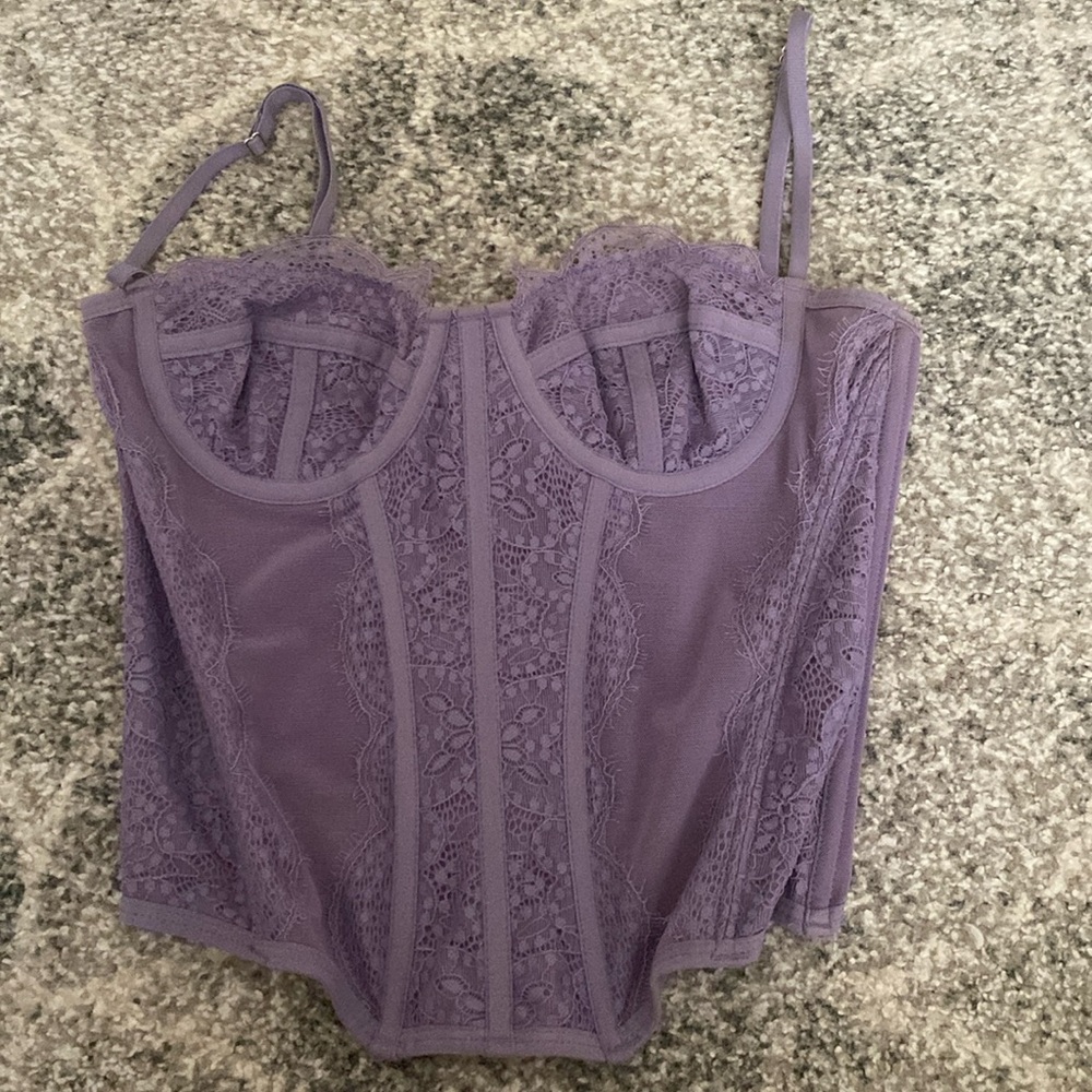 Purple urban outfitters corset size medium